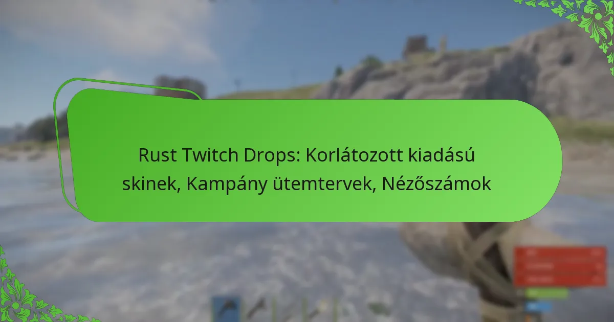 Rust Twitch Drops: Korlátozott kiadású skinek, Kampány ütemtervek, Nézőszámok