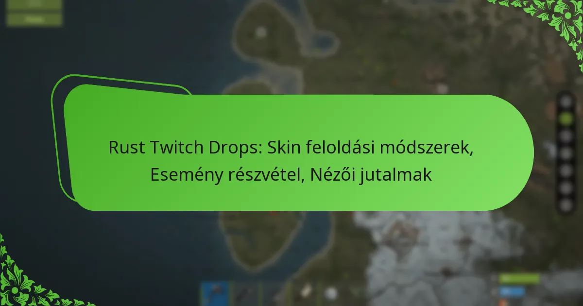 Rust Twitch Drops: Skin feloldási módszerek, Esemény részvétel, Nézői jutalmak
