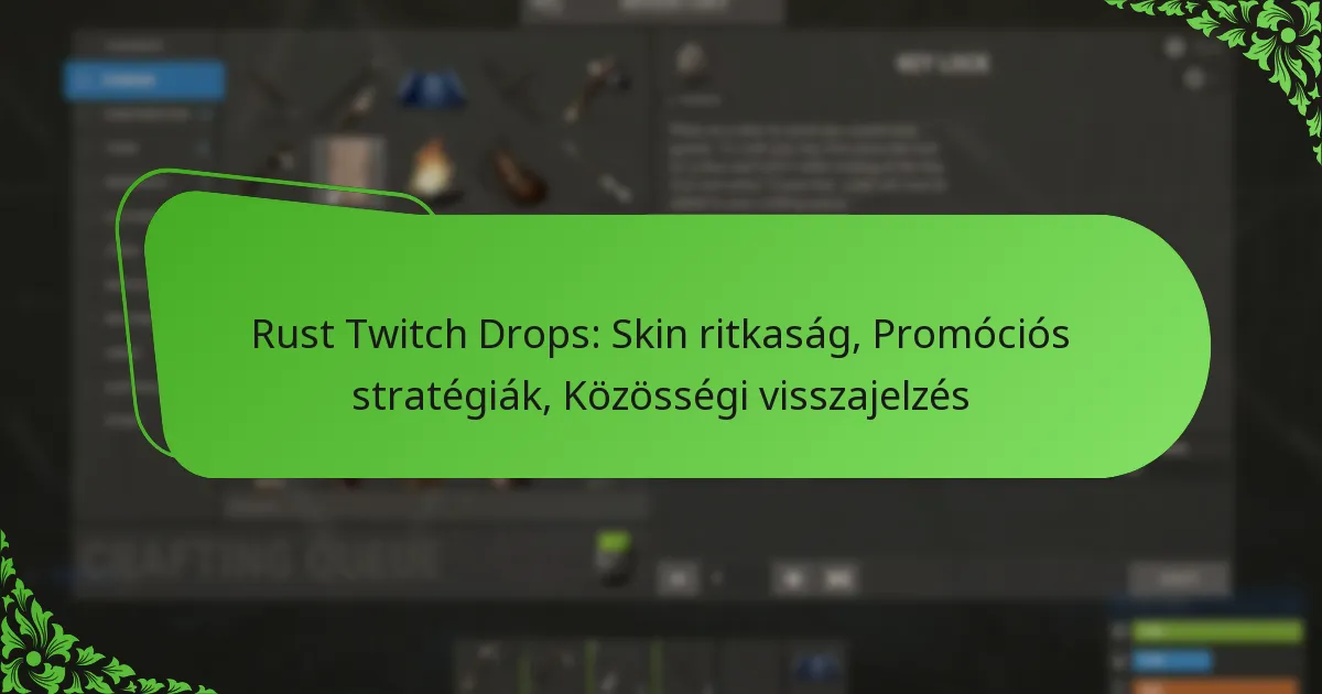 Rust Twitch Drops: Skin ritkaság, Promóciós stratégiák, Közösségi visszajelzés