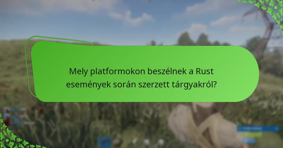 Mik a közösségi reakciók a Rust események során szerzett tárgyakra?