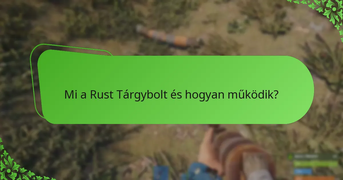Mely tárgyak rendelkeznek korlátozott elérhetőséggel a Rust Tárgyboltban?